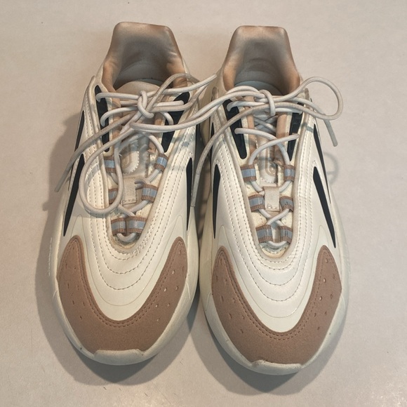 ADIDAS OZELIA Women's Beige Leather Mixed Sneakers Size 4.5 EUC 36.5 EUC - Picture 11 of 14
